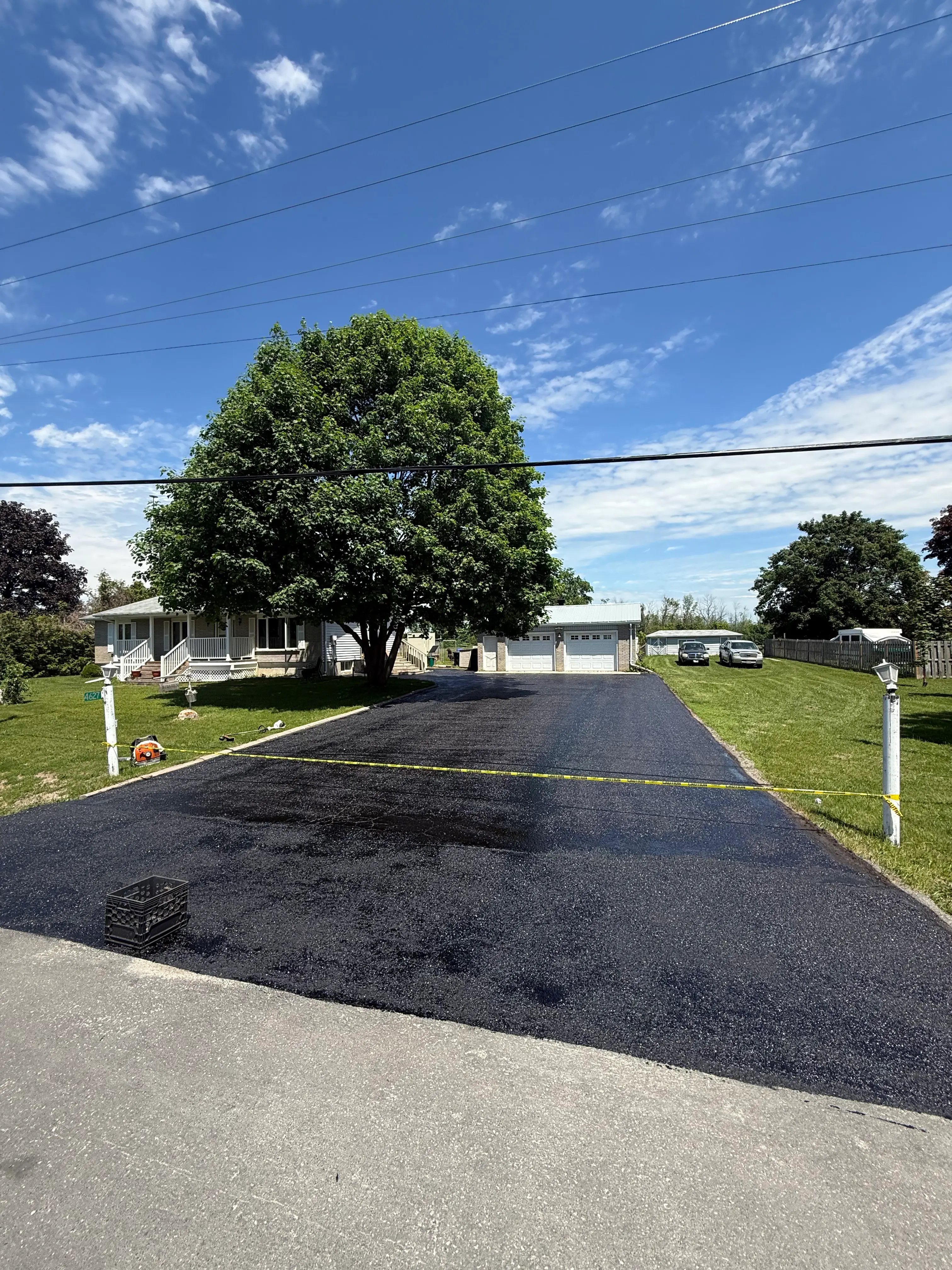 Commercial parking lot sealing project